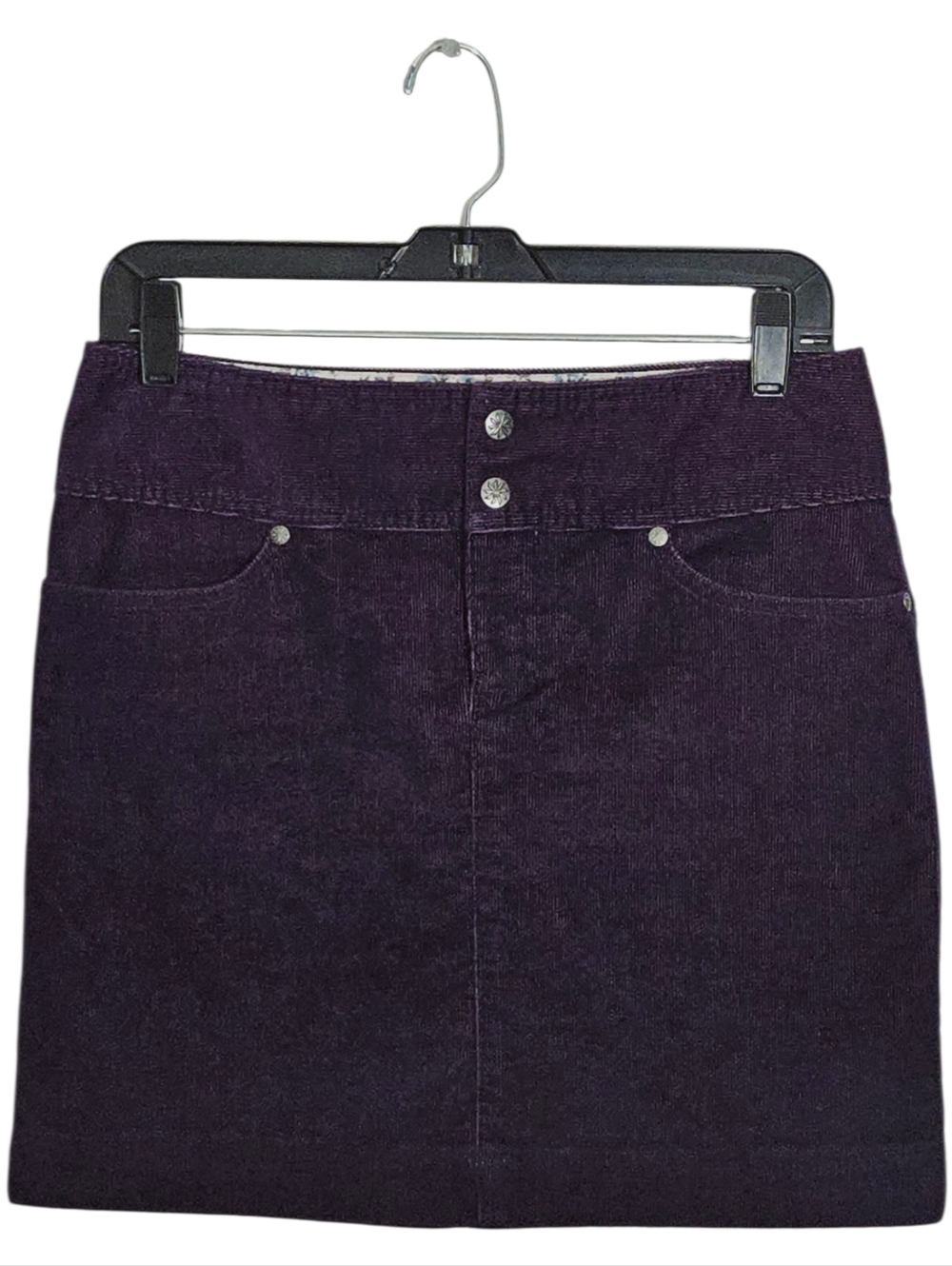 Athleta Vintage Y2K Ridge Corduroy Skirt Purple Plum Stretch Size 2 Worn Once